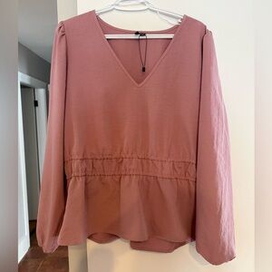 Vera Moda Elegant Mauve V-Neck Women's Top